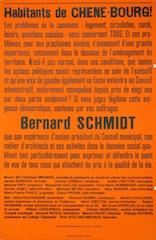 Habitants de Chêne-Bourg - Bernard Schmidt