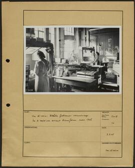 Genève, avenue de la Jonction : atelier de galvanoplastie de l'usine Gardy