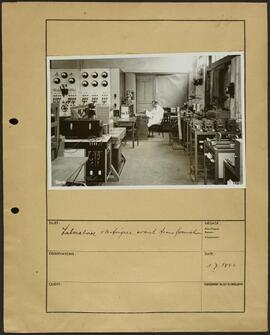 Genève, avenue de la Jonction : laboratoire électrique de l'usine Gardy
