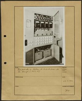 Genève, avenue de la Jonction : tableau de distribution de la trempe de l'usine Gardy